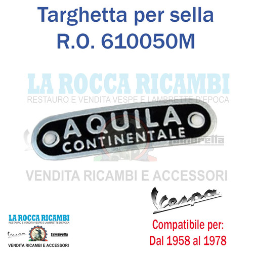 Scritta targhetta aquila - scritta,