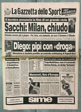 LA GAZZETTA DELLO SPORT n. 75 del 1991 - Sacchi Maradona