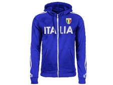 Felpa italia con zip - italia,