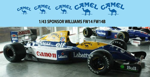 Decals per williams - 1/43, per 