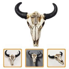  Scultura di toro in resina artistica Mini parete mini appeso croce del cranio