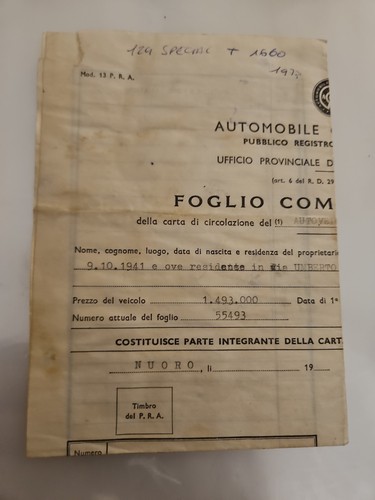 Vintage foglio - a.c.i.,
