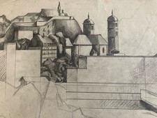 Disegno 1970 Matita Paesaggio