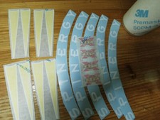 Set decalcomanie ruota caratteri bianchi Spinergy REV X X1 cerchio adesivo ad...