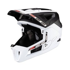 casco mtb enduro 4.0 con mentoniera removibile bianco/nero LEATT bici
