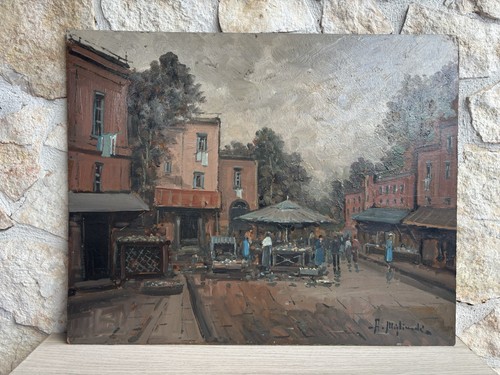 Quadro mercato paese - quadro, paese-