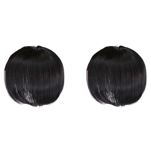 Parrucca topper con bangs - 2x,
