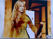 UMA THURMAN firmato KILL BILL 8 x 10 AUTOGRAFO Beckett BAS BGS foto immagine automatica