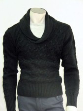 Maglia lana grossa uomo slim