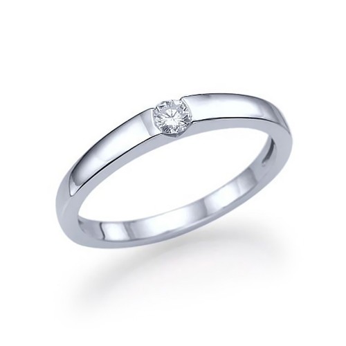 Anello oro bianco - 14, carati