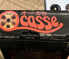 TEAC OC-5N nastro a cassetta aperto completo custodia supporto bobina metallo Giappone raro