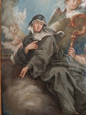 Dipinto antico santa con - dipinto,