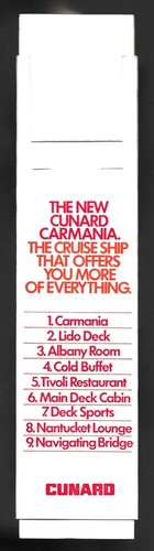 Vintage cunard carmania crusie - cunard,