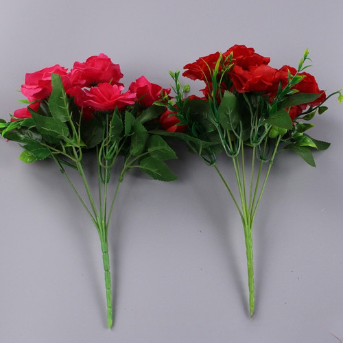 Bouquet artificiale rosa seta - bouquet,