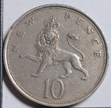 10 New Pence 1974 Elisabeth II