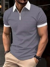 Polo T Shirt Grigio Cerniera