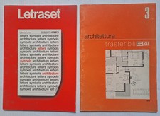 LETRASET anni 80 Architettura R41 trasferibili 1974  2 cataloghi auto sanitari