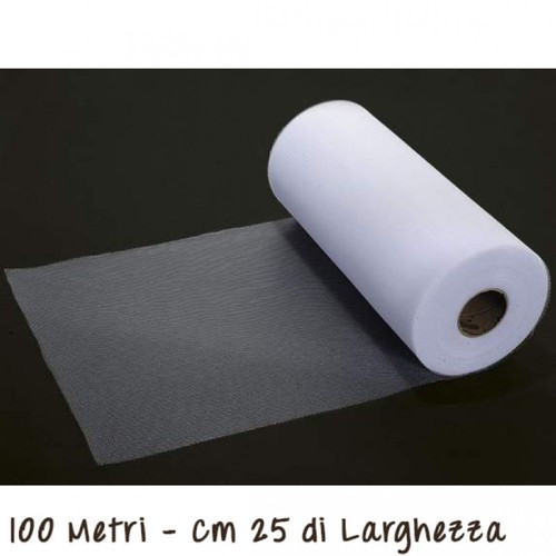 Rotolo tulle bianco - bianco, 25