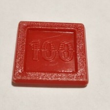 9 FISH da Gioco - ROSSO - Valore 100 - Carte Poker Fishes Chips Soldi Plastica