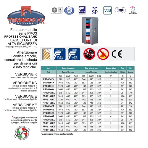 Cassaforte technomax alta - technomax,