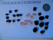 29 PZ BOTTONI VETRO VINTAGE SARTORIA ANNI 60 / 70 AVANZI SARTORIA MILANESE