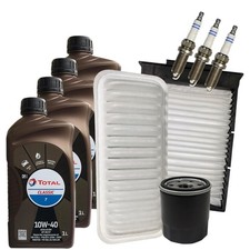 Kit Tagliando Citroen C1 Peugeot 107 Toyota Aygo 1.0 Filtri 4 Olio 10W40 Candele