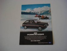 advertising Pubblicità 1982 FORD FIESTA XR2