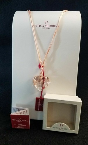 Collana cuore vetro murano - collana,