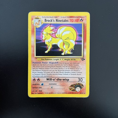 Pokemon card brock ninetales - pokemon,