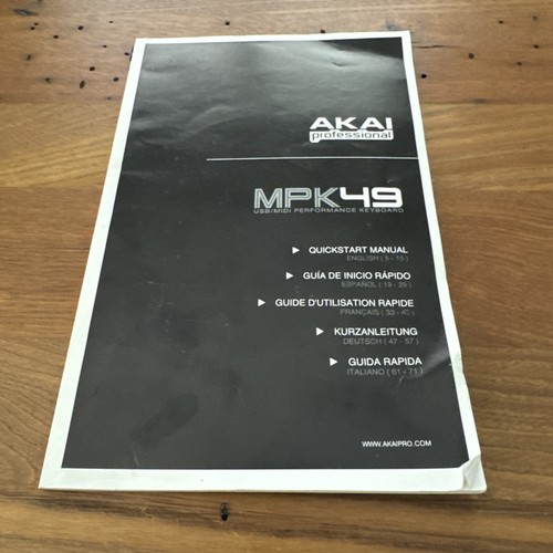 Akai mpk49 manuale avvio - akai,