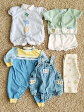 Lotto 6 salopette OshKosh B'Gosh vintage vestiti bambino 6-9M e 12M anni 80 90 USA