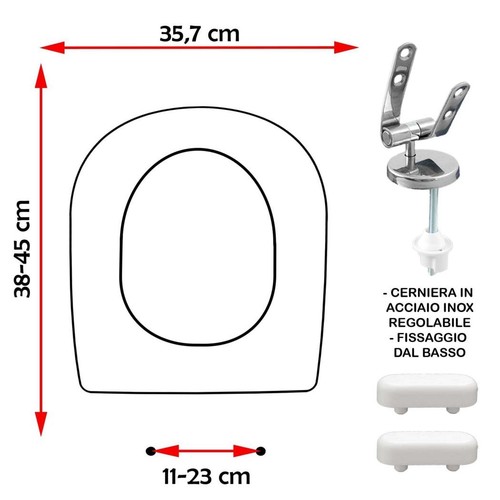 Sedile copriwater compatibile - sedile,