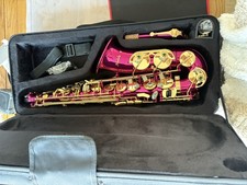 Sassofono contralto Eb Flat Sax strumento in ottone con custodia e accessori
