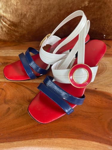 Scarpe vintage rosso bianco - scarpe,