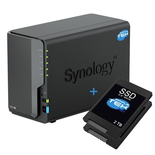 Synology ds225 nas bay slot - 2-bay,
