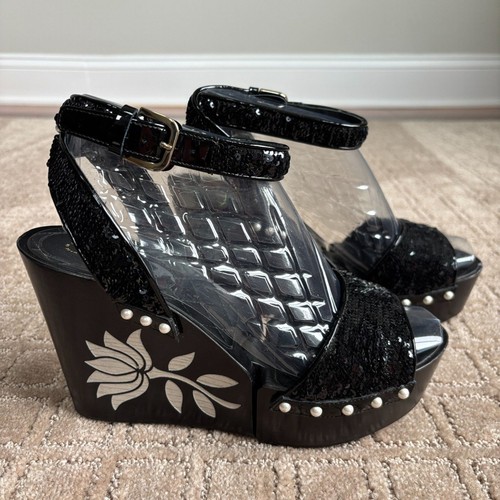 Sandali chanel con zeppa - con,