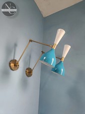 Applique da parete vintage italiano Stilnovo Diablo - coppia - metà secolo anni 50 MCM