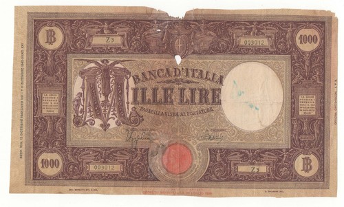 1000 lire grande - lire, "m"