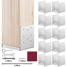 VEVOR Set di Base per Palo in Legno 149 x 143 x 160 mm 10 Pz per Ancoraggio Palo