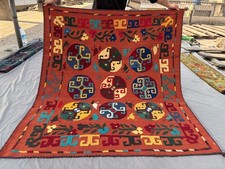 Tappeto vintage uzbeko Suzani