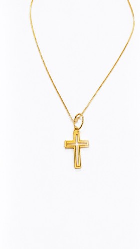 Collana con croce - con, oro