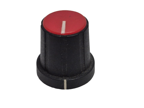 Black shaft knob red - d-shaft, w/