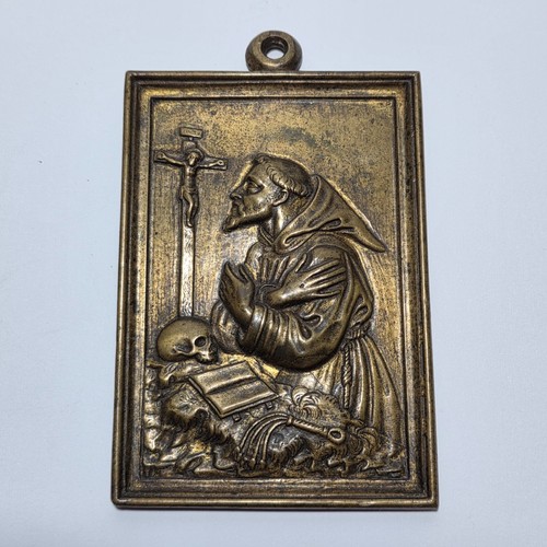 Antica placca bronzo - bronzo, san