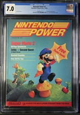 Nintendo Power #1 Magazine 7-8/88 CGC Graded 7 White Pages Retro Gamer Mario 2!!