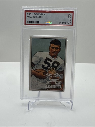 1951 bowman mac speedie - #3, psa