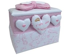 Cesto Personalizzato Baule Nascita Ricamone  Personalizzato Ricamato Made Italy