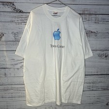 T-Shirt Vintage Apple Computers Tech Promo Doppio Lato Tysons Corner VA Taglia XL
