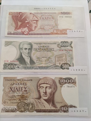 Banconote grecia dracma - dracma, pz.9