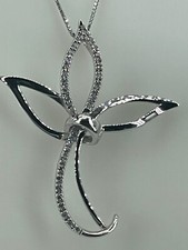 Croce Con Brillanti In Oro Bianco 18kt