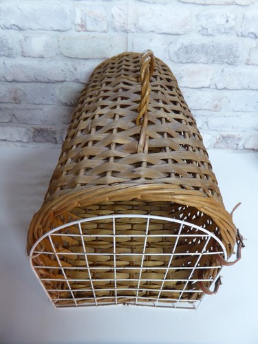 Vintage wicker rattan cat - wicker,